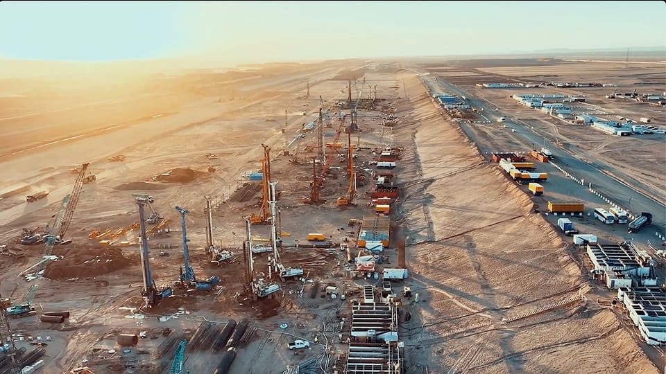 NEOM city under construction showing sustainable urban development
