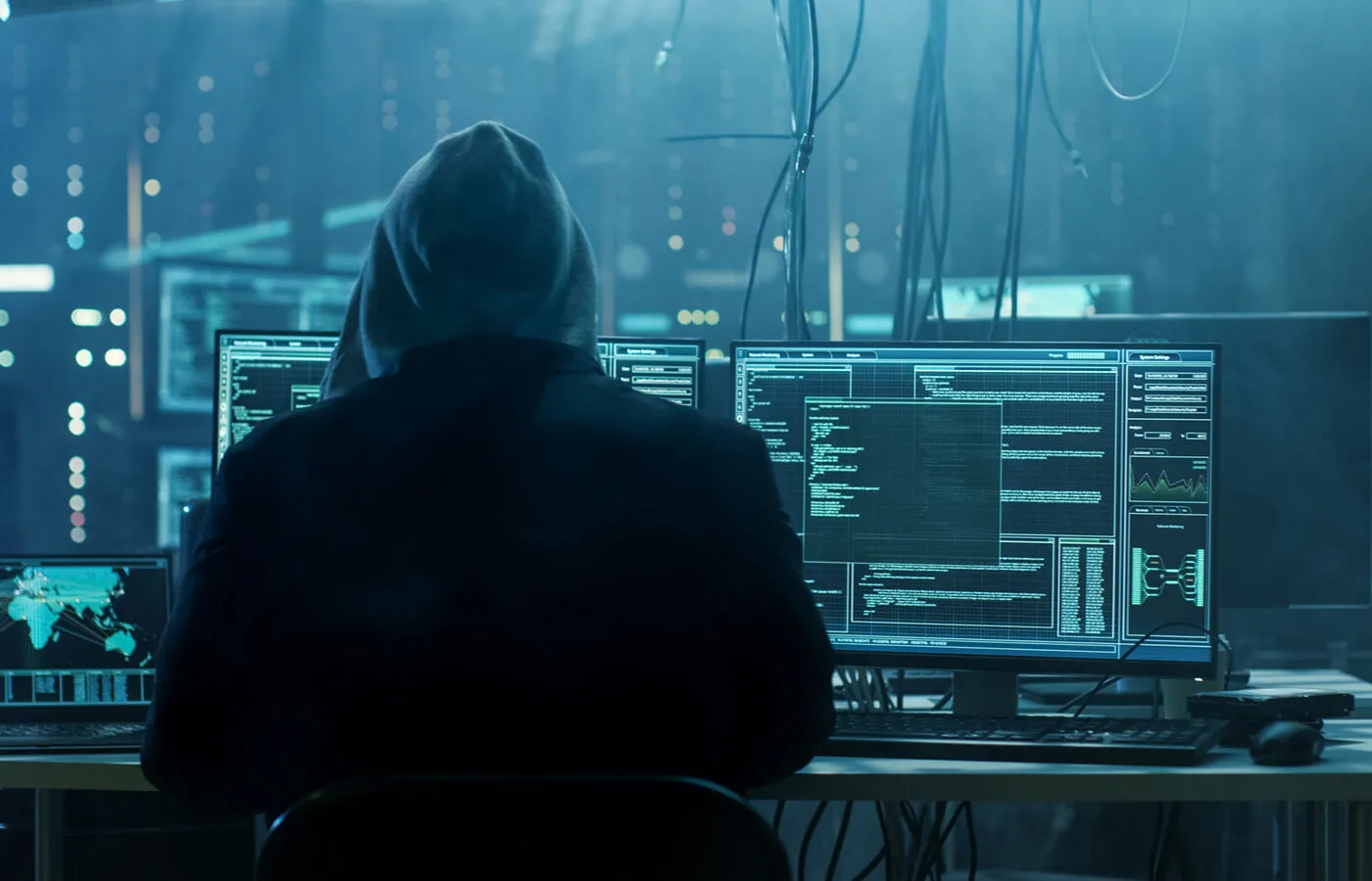 Fraud investigation concept with dark theme